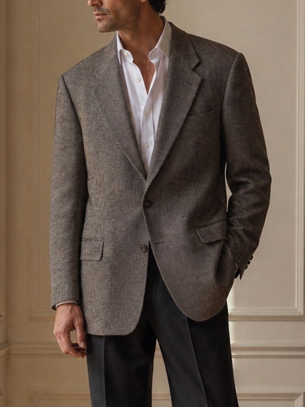 1980’s Renato Fagnucci Ermenegildo Zegna Wool Mohair Blazer Approx 46L